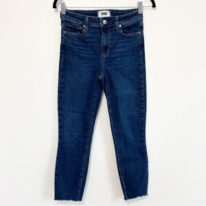 PAIGE Jeans Hoxton Crop High Rise Ultra Skinny Dark Wash Size 26